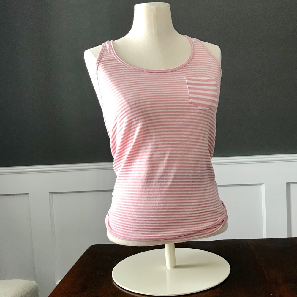 5 for $25 🎁 LOFT Striped Linen Razor Back Tank XS
